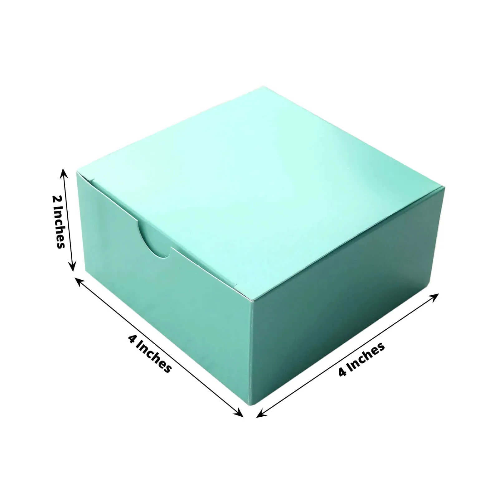 100 Pack 4"x4"x2" Turquoise Cake Cupcake Party Favor Gift Boxes, DIY