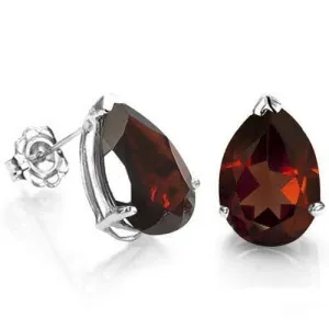 1.45 CT GARNET 925 STERLING SILVER EARRINGS STUD