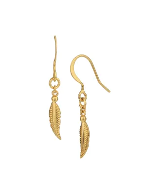 18kt Gold Plated Dangling Leaf Drop Earring for women