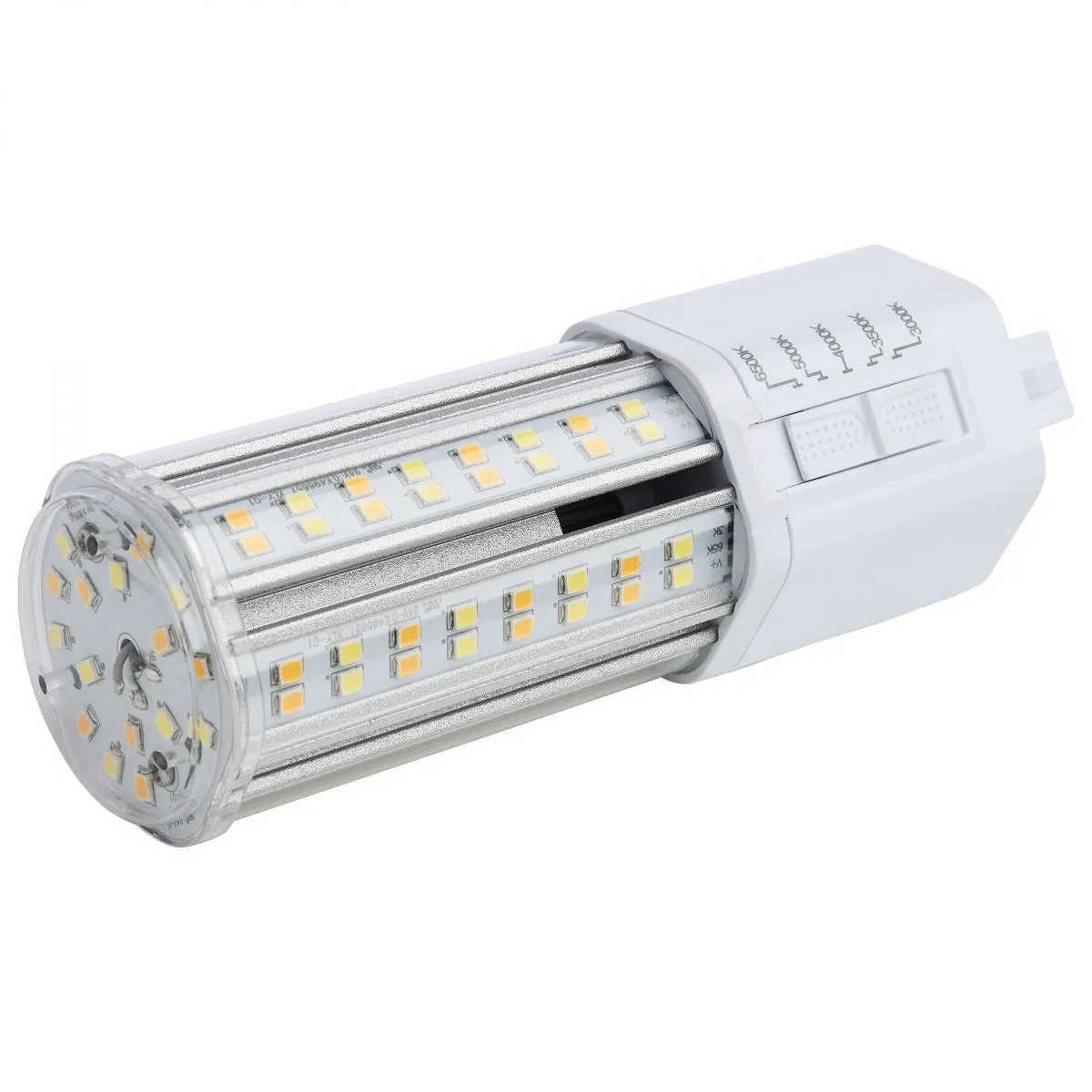 2 pin PL LED Bulb, 22W, 2860lm, 3000K to 6500K, Universal, 42W CFL Equal, G24d Base, Ballast Bypass