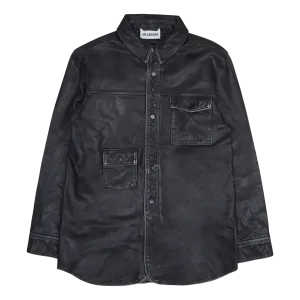 Army Shirt Black Leather