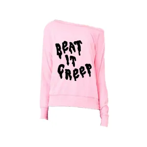 BEAT IT CREEP OFF THE SHOULDER SWEATSHIRT