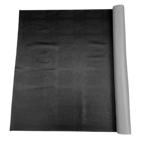 Black Marine Gator Vinyl Fabric