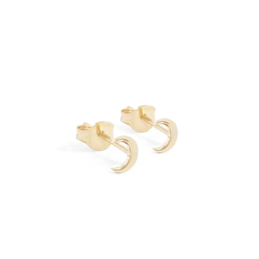 By Charlotte 14k Gold Over The Moon Single Stud Earring