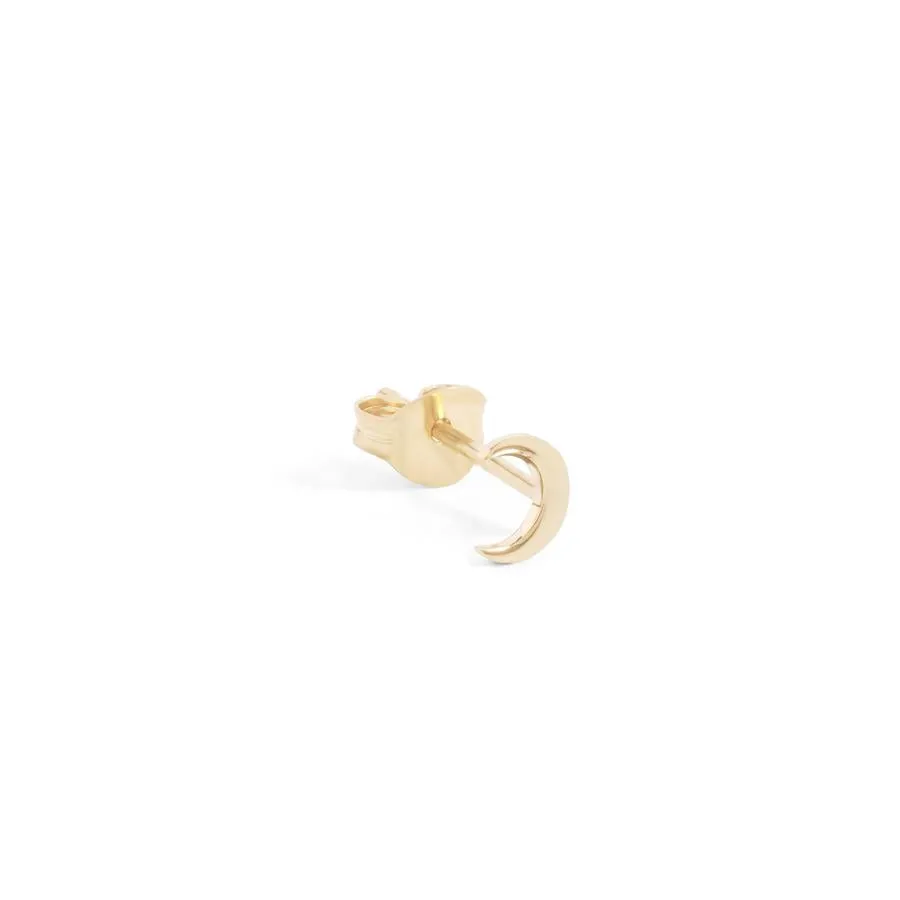 By Charlotte 14k Gold Over The Moon Single Stud Earring