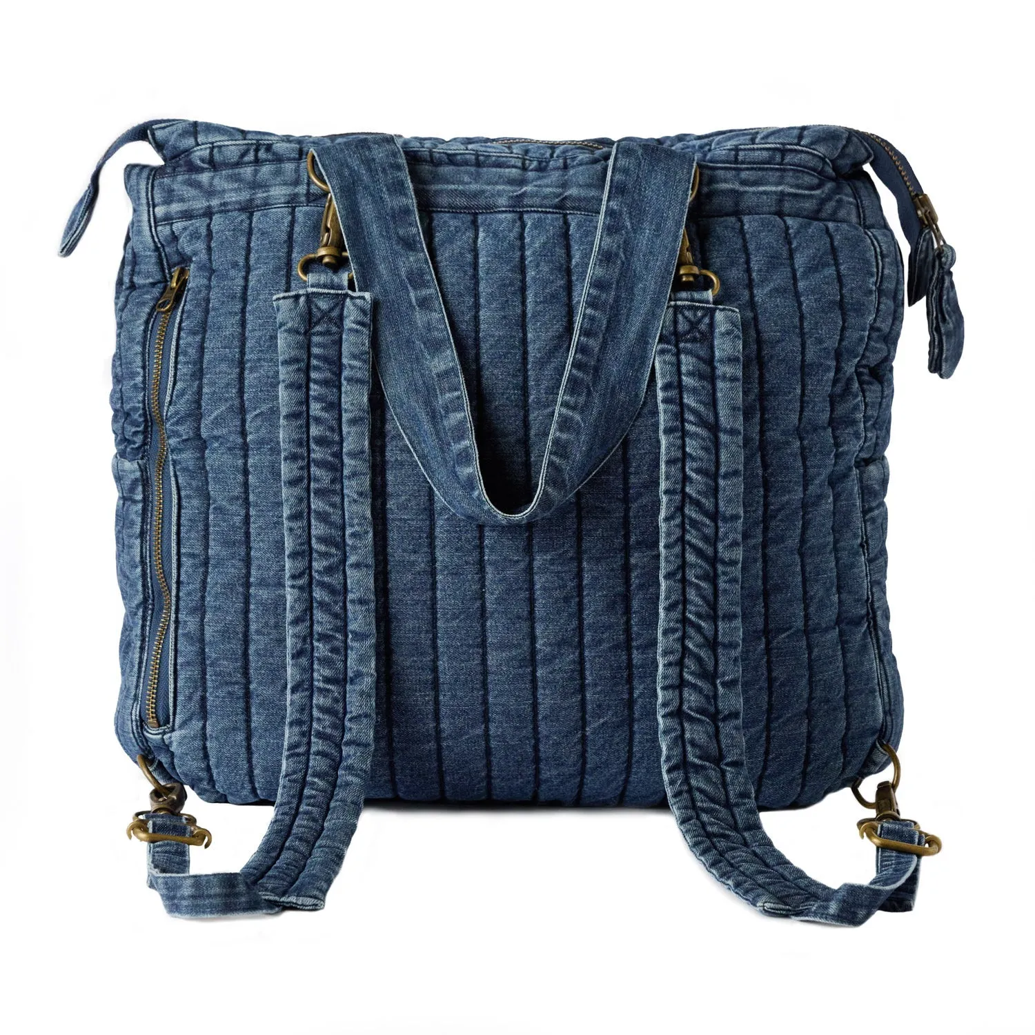 Convertible Denim Diaper Bag