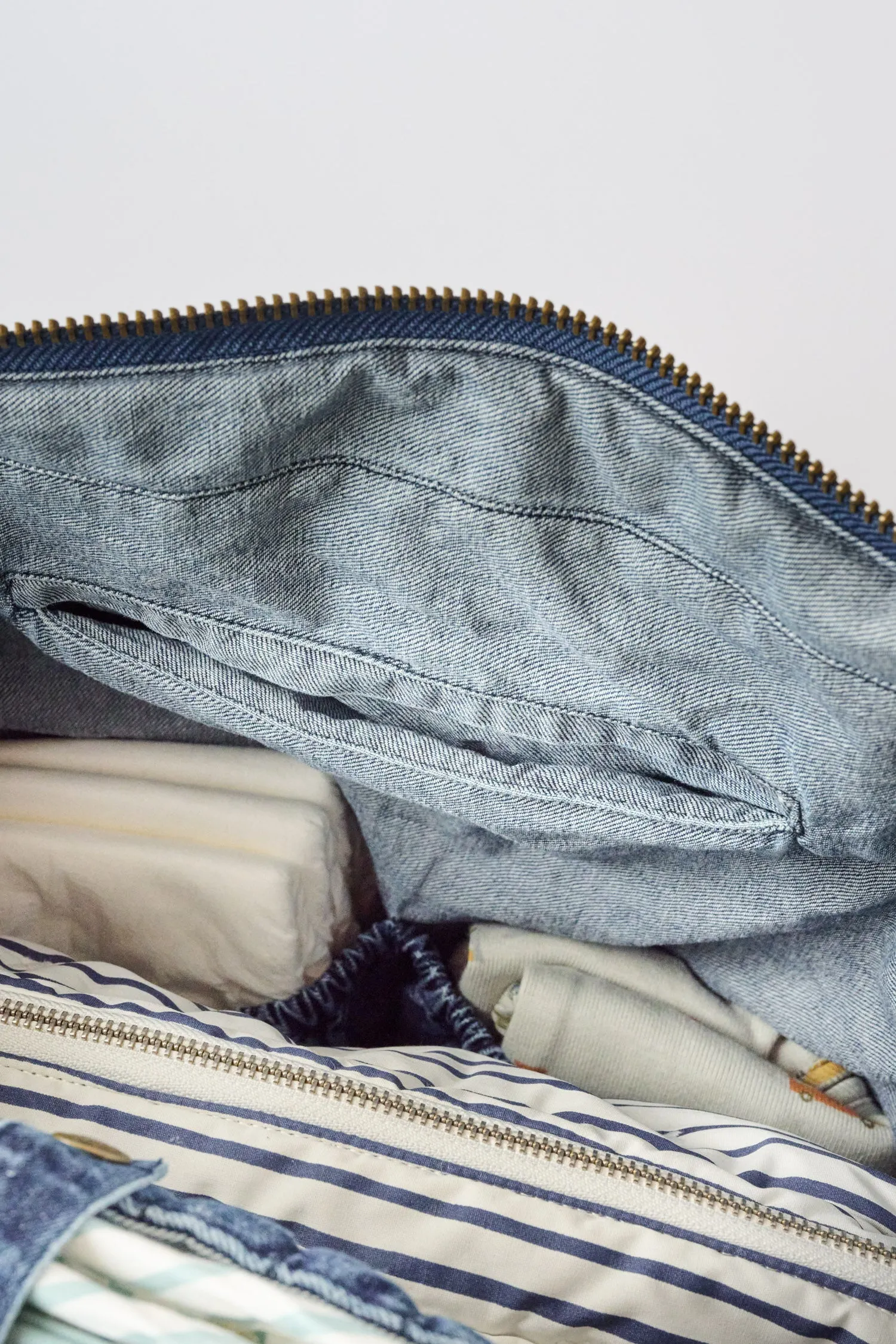 Convertible Denim Diaper Bag