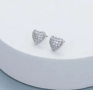 Diamante Mini Heart Earrings