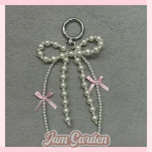 Fashion bow pearl mobile phone hanging chain