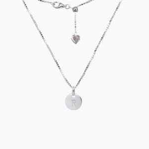 Gioia Single Initial Disc Necklace