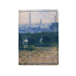 Leather Folding Wallet Monet Waterloo Bridge, Overcast