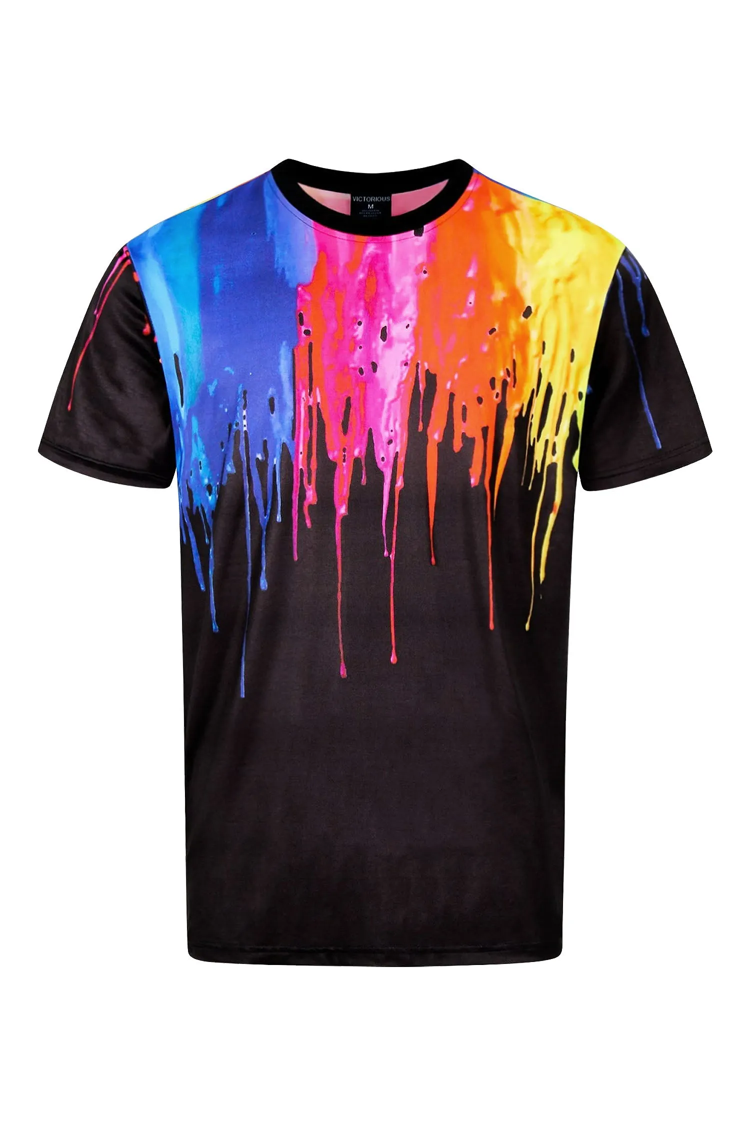 Men's Abstract Paint Drip Graphic T-Shirt