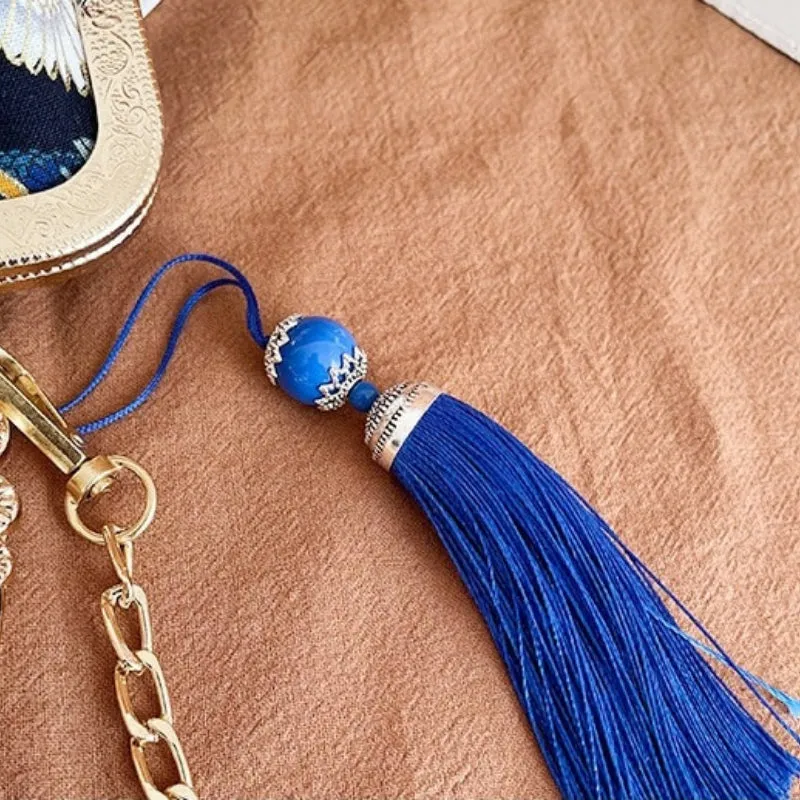 Oriental Style Fashion Handbags with Tassel Keychain