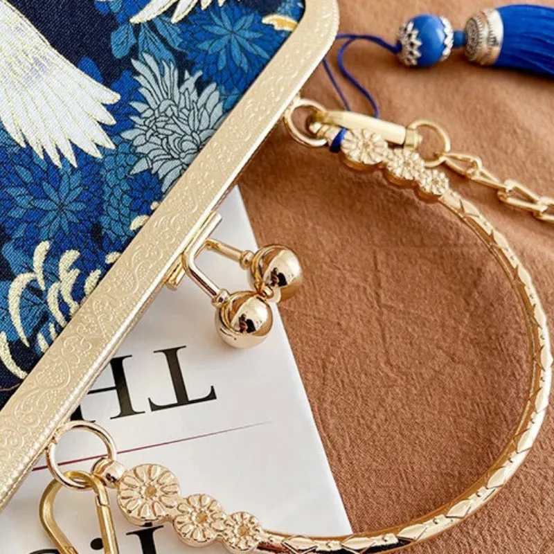 Oriental Style Fashion Handbags with Tassel Keychain