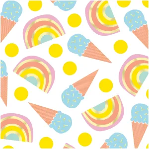 Pastel Ice Cream Party Large Table Scatter and Confetti Decorations 72pc