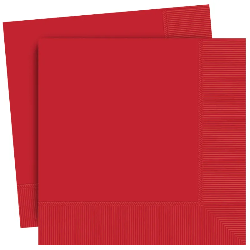 Plain Red Party Napkins