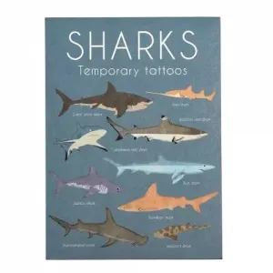 Rex London Shark Temporary Tattoos (2 sheets)