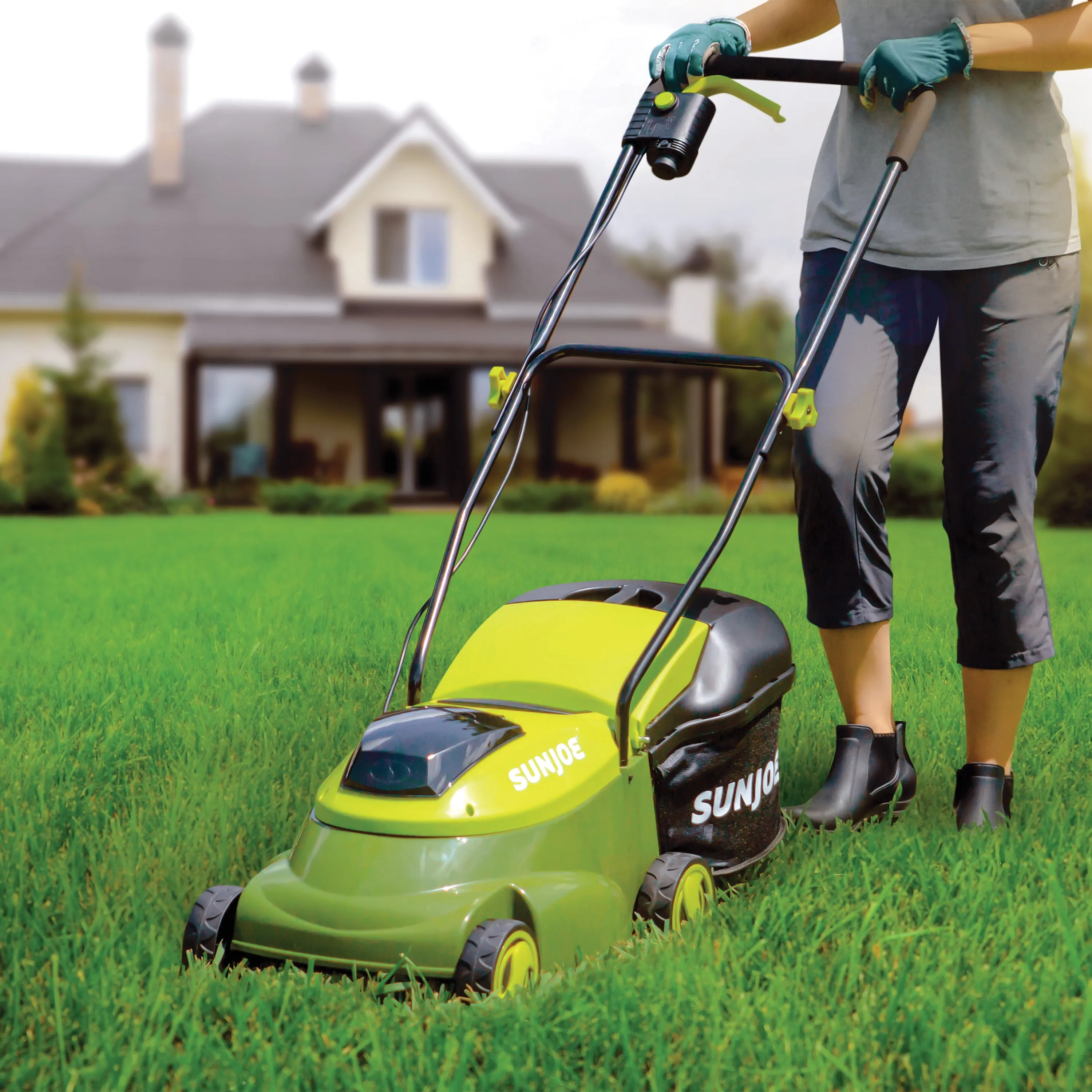 Sun Joe 24V-LAWN-BDL 24-Volt IONMAX Lawn Care Bundle | W/ Cordless Lawn Mower Kit and Stringless Lawn Trimmer