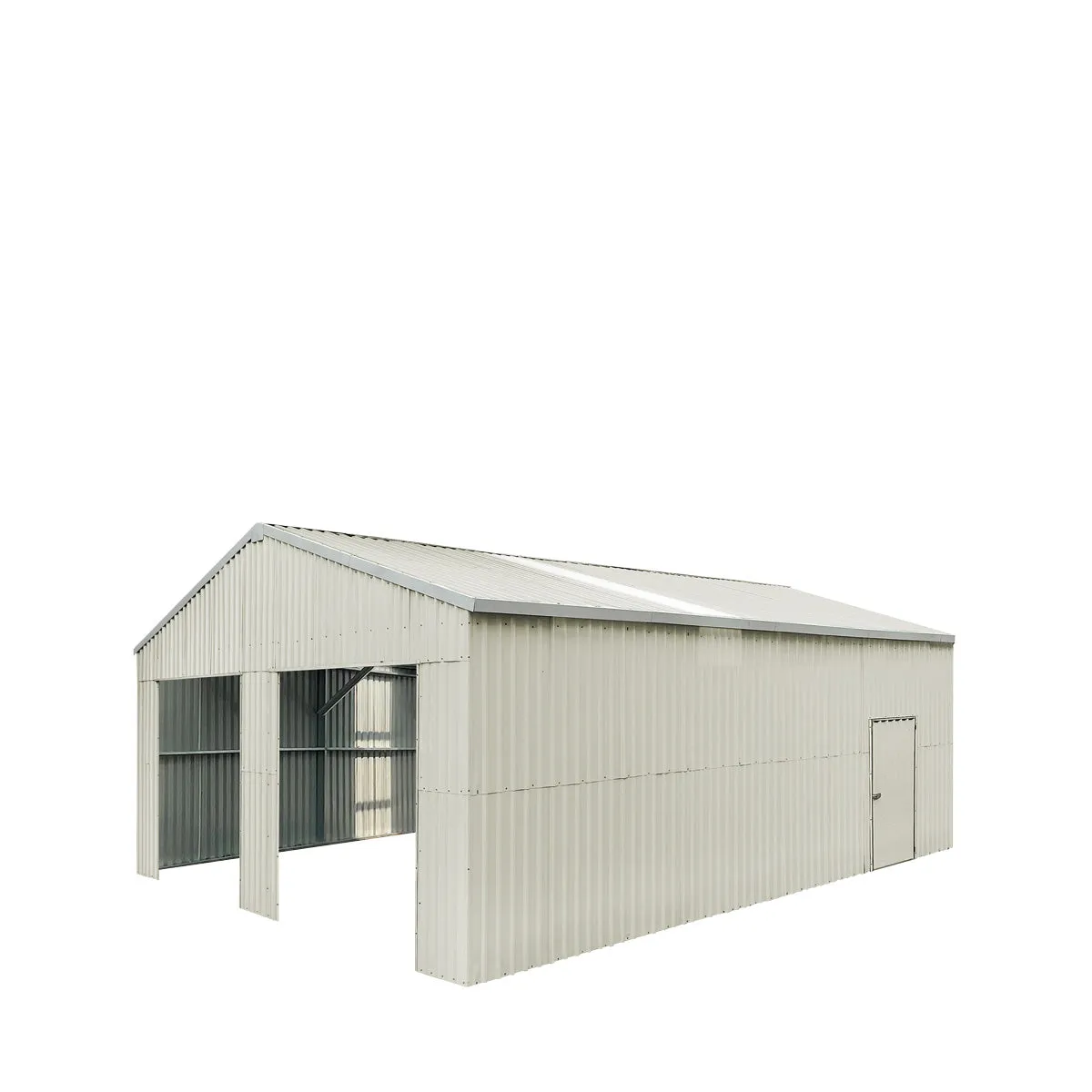 TMG Industrial 25’ x 33’ Double Garage Metal Barn Shed with Side Entry Door, 825 Sq-Ft Floor Space, 9’8” Eave Height, 27 GA Metal, Skylights, 4/12 Roof Pitch, TMG-MS2533